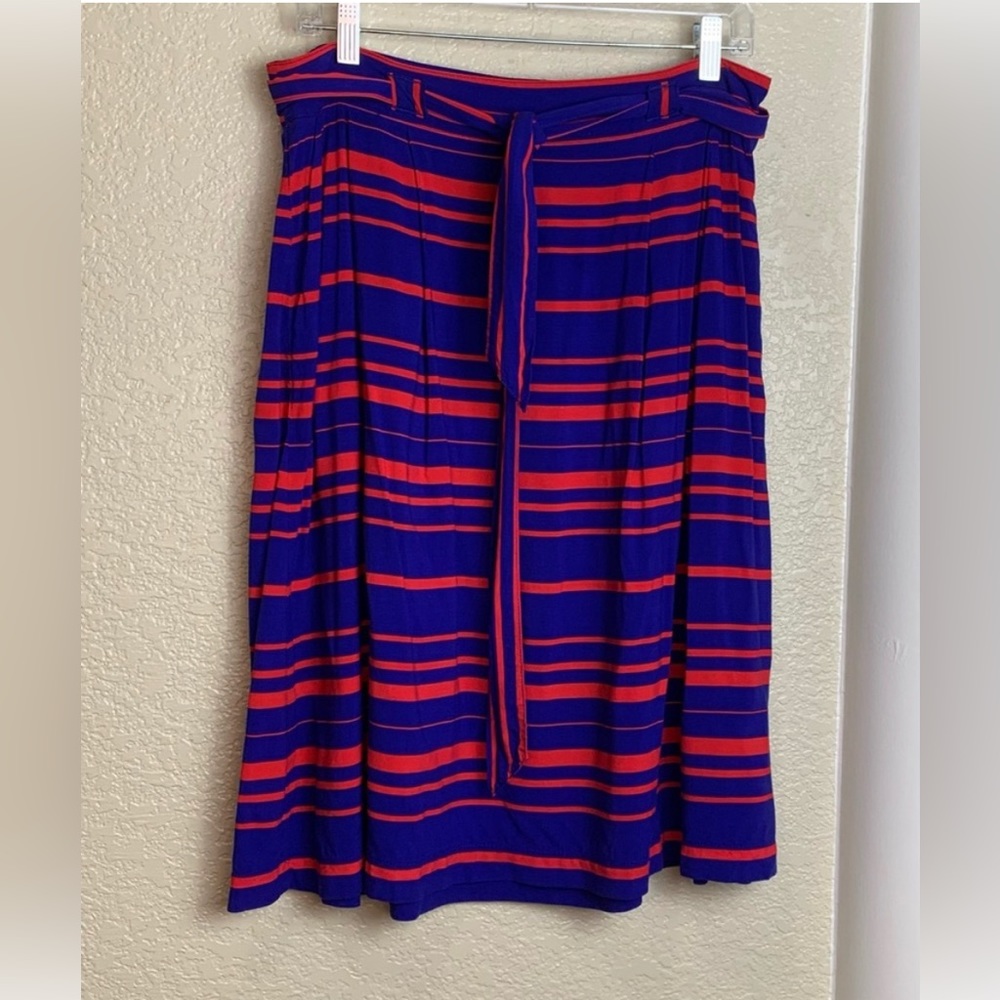 Gap red & blue stripe midi skirt
